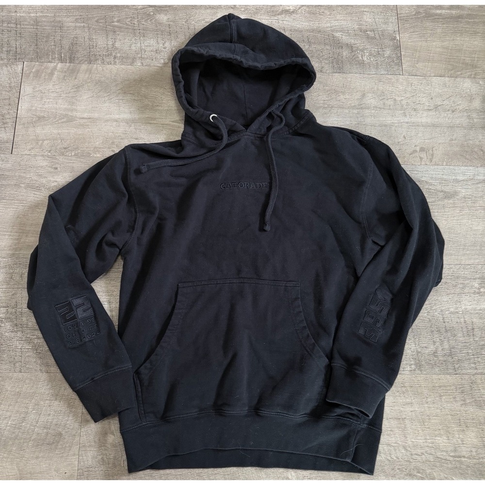 Nike Gatorade Hoodie Sweatshirt Mens Medium Black Dri-Fit Pullover Training Logo - Picture 2 of 7